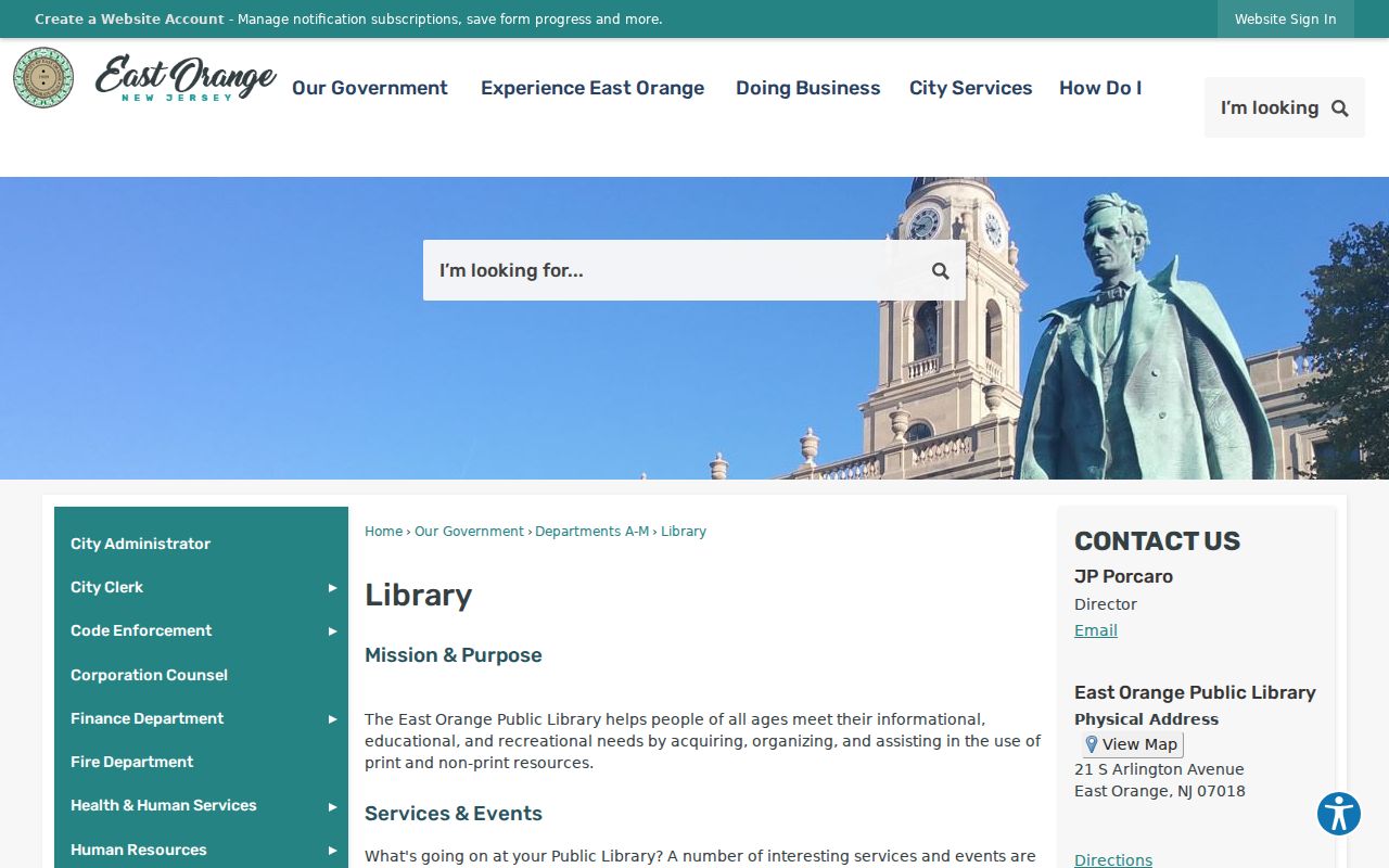 East Orange residents directory public library source