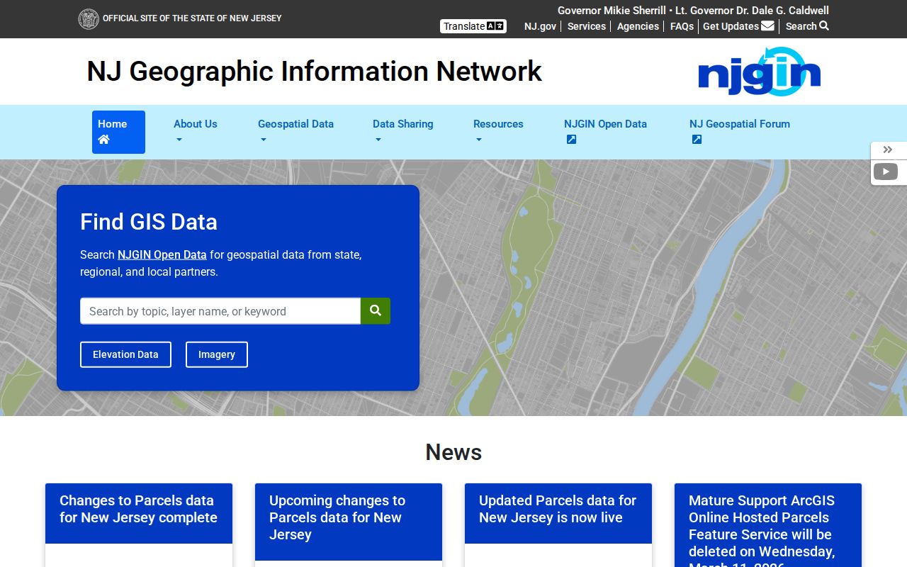 East Orange ZIP code parcel context in the NJGIN Property Explorer
